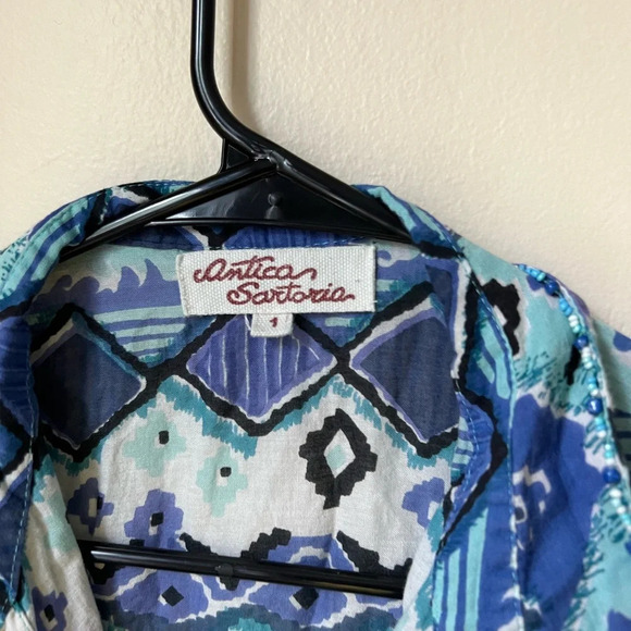 Antica Sartoria Blue Printed Tunic, size 1 - Picture 4 of 7